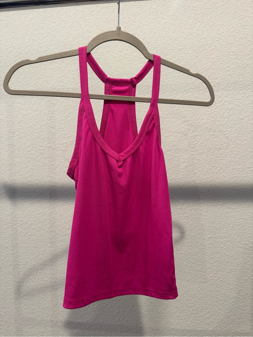 SHEIN Hot Pink Racerback Tank Top